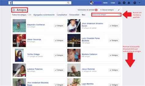 buscar amigos en facebook|Buscar y añadir amigos en Facebook 